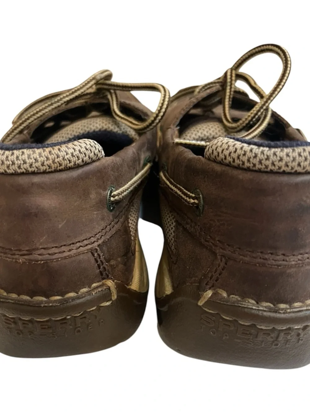 Sperry Topsider Brown Leather Lace-Up Boat Shoes